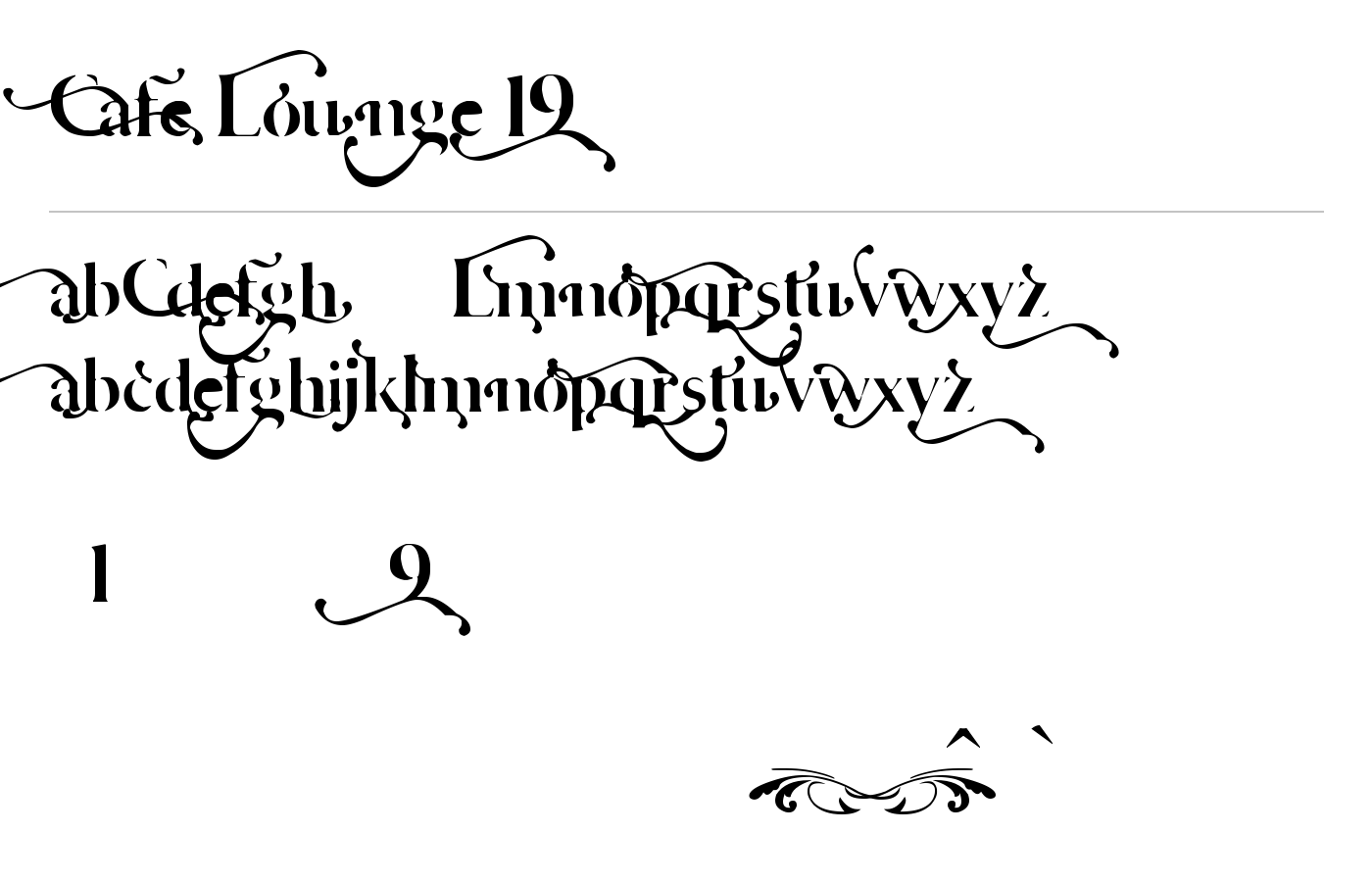 Cafe Lounge 19 Font preview