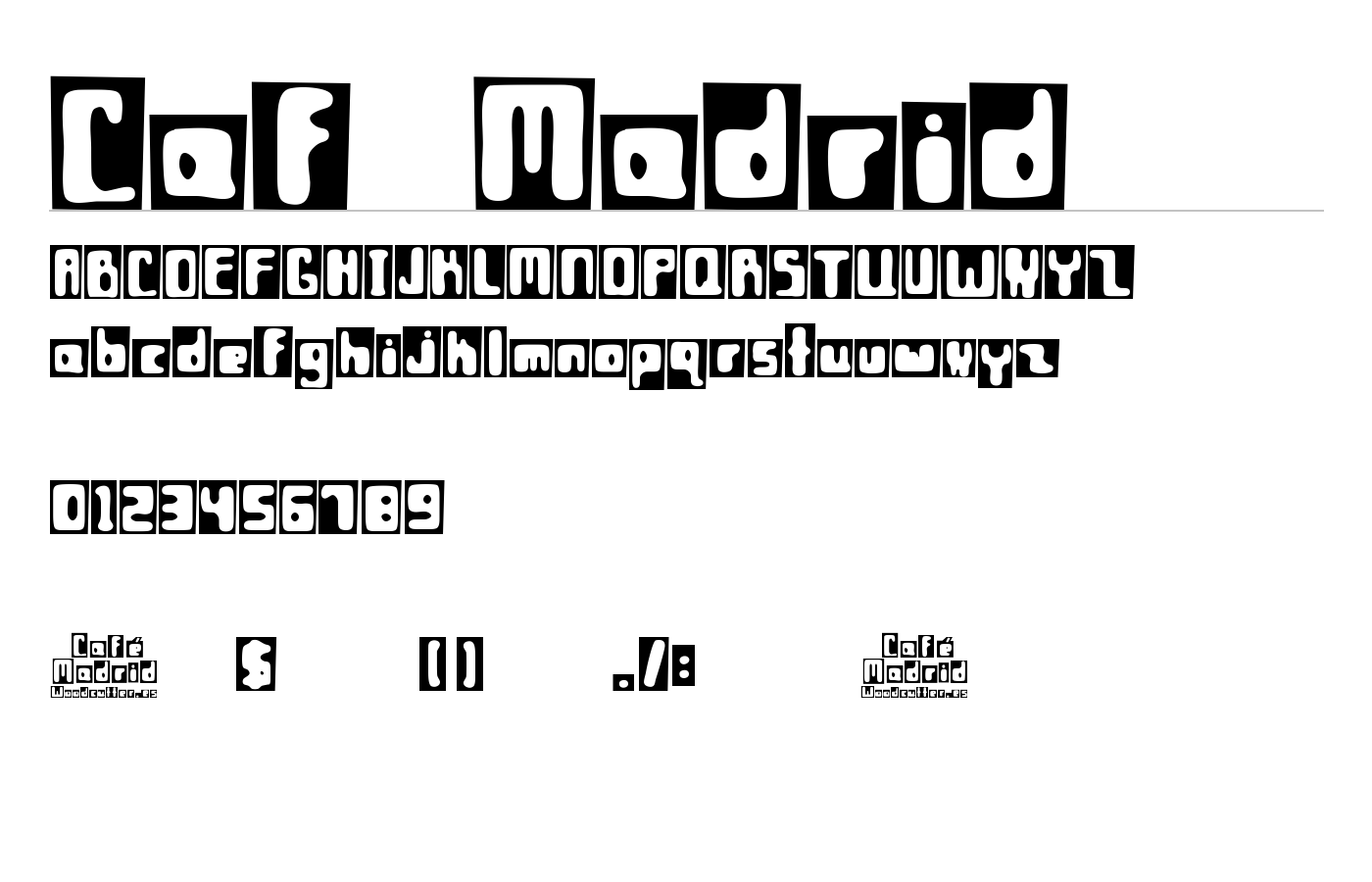 Café Madrid Font preview