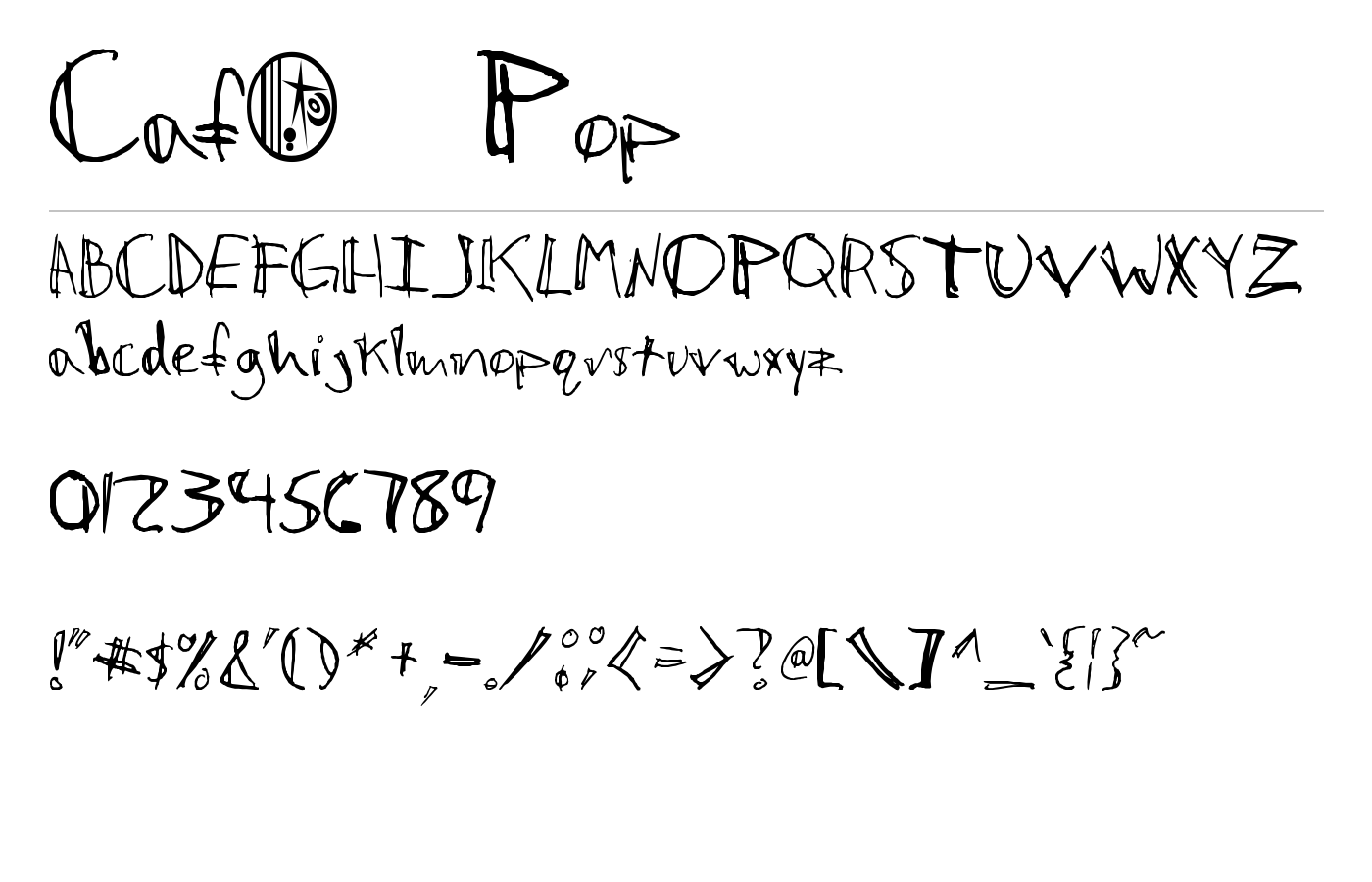 Café Pop Font preview