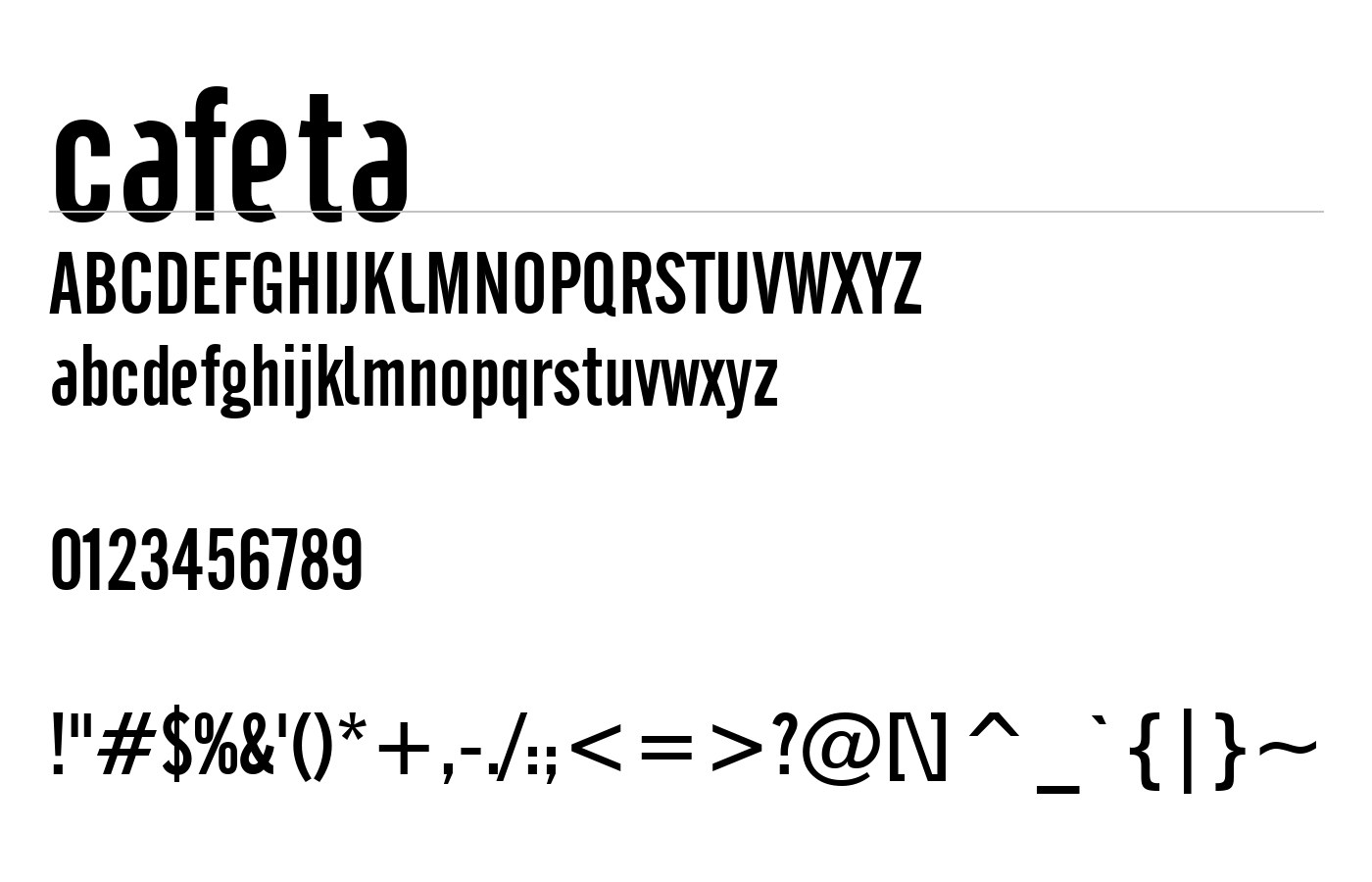 cafeta Font preview