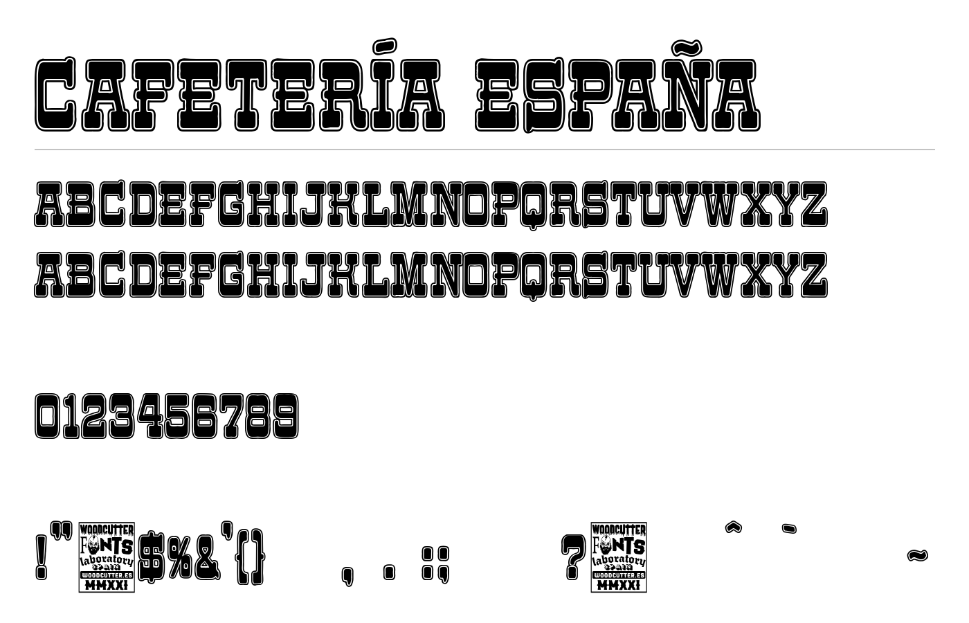 Cafetería España Font preview
