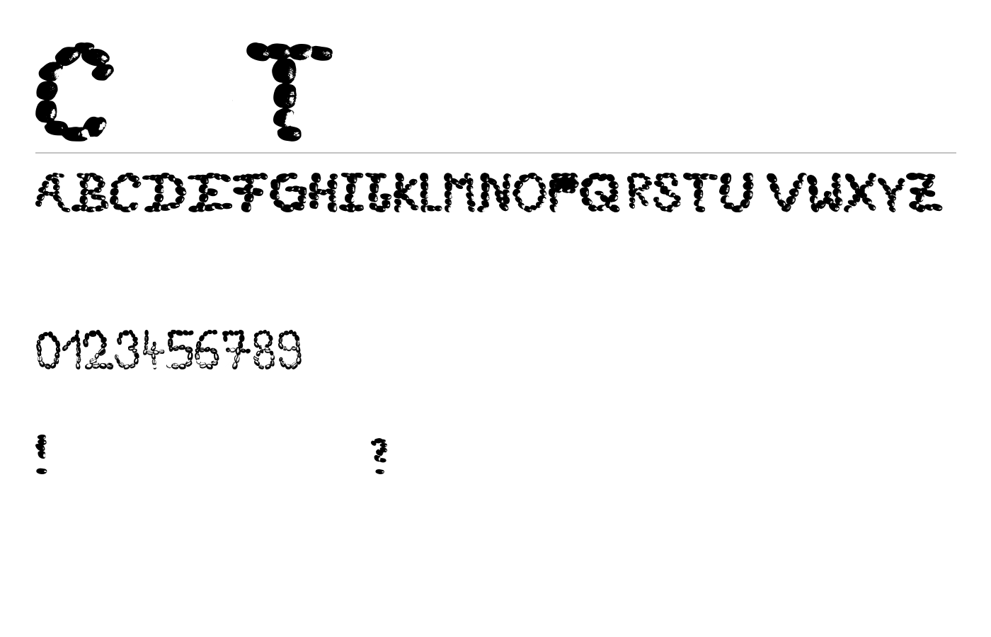 CafeTime Font preview