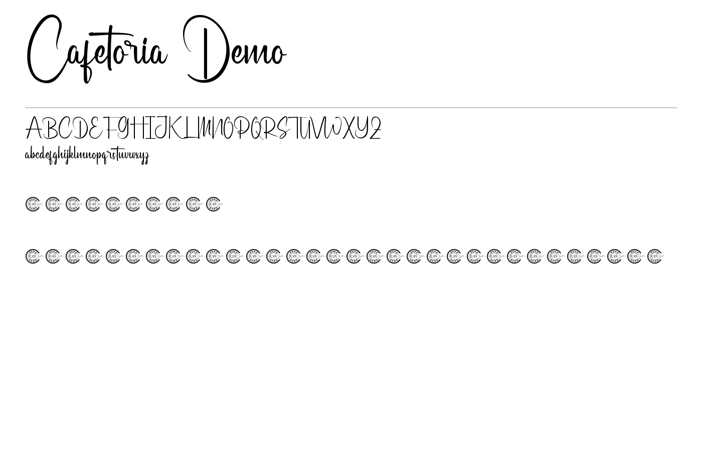 Cafetoria Demo Font preview