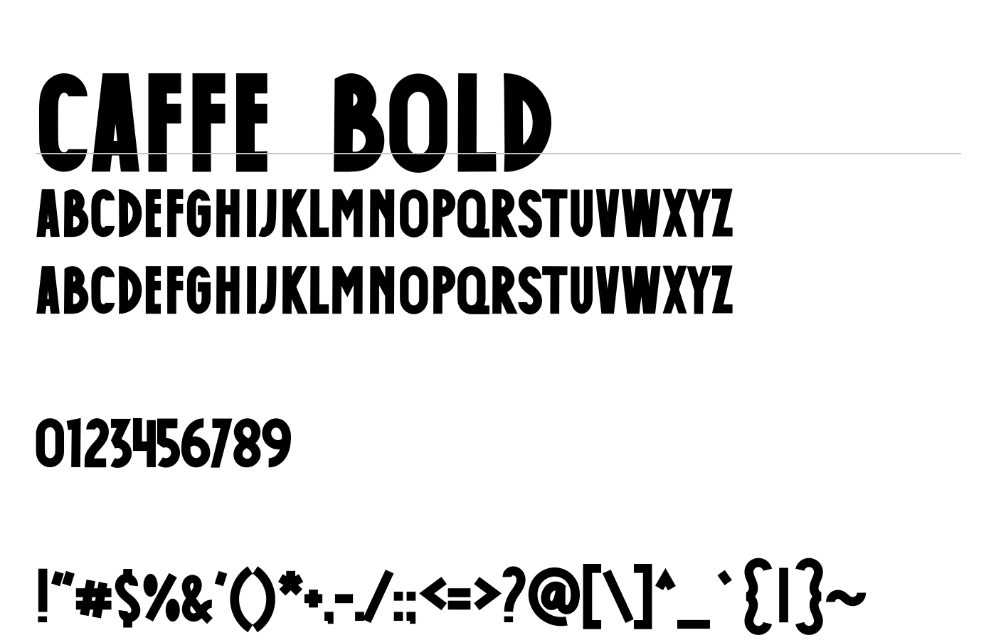 Caffe Bold Font preview