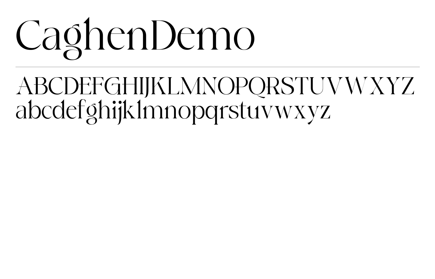CaghenDemo Font preview