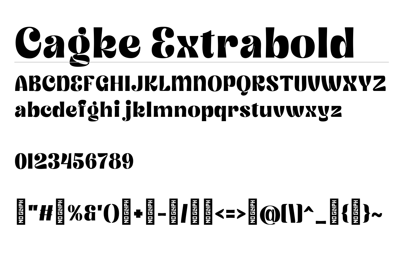 Cagke Font preview