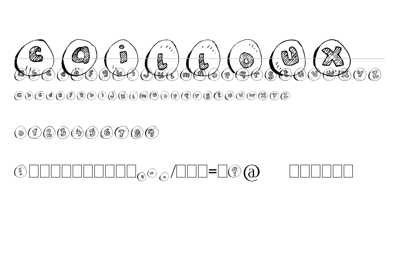cailloux Font preview