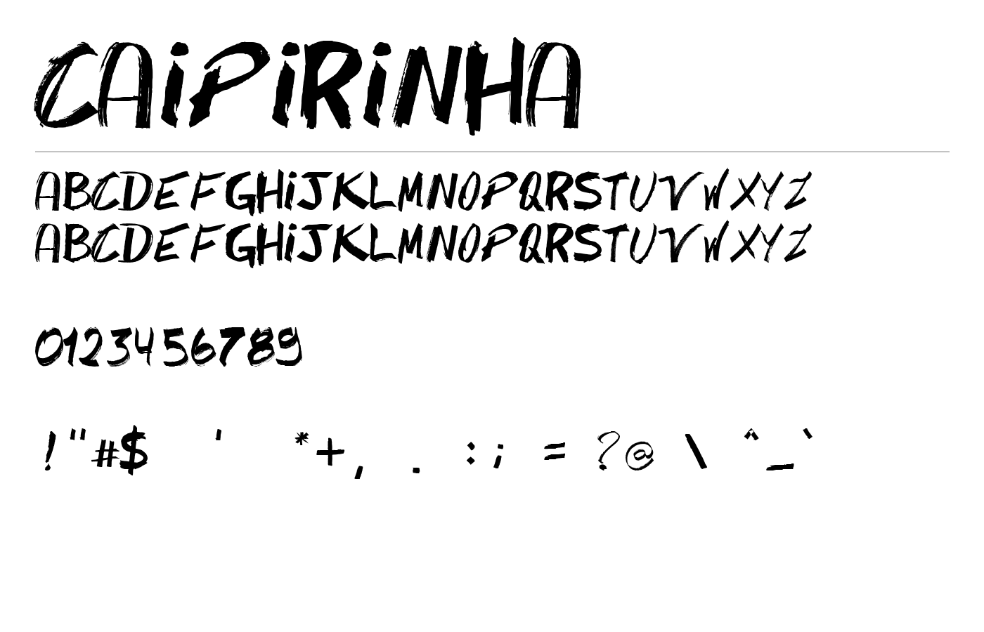 Caipirinha Font preview