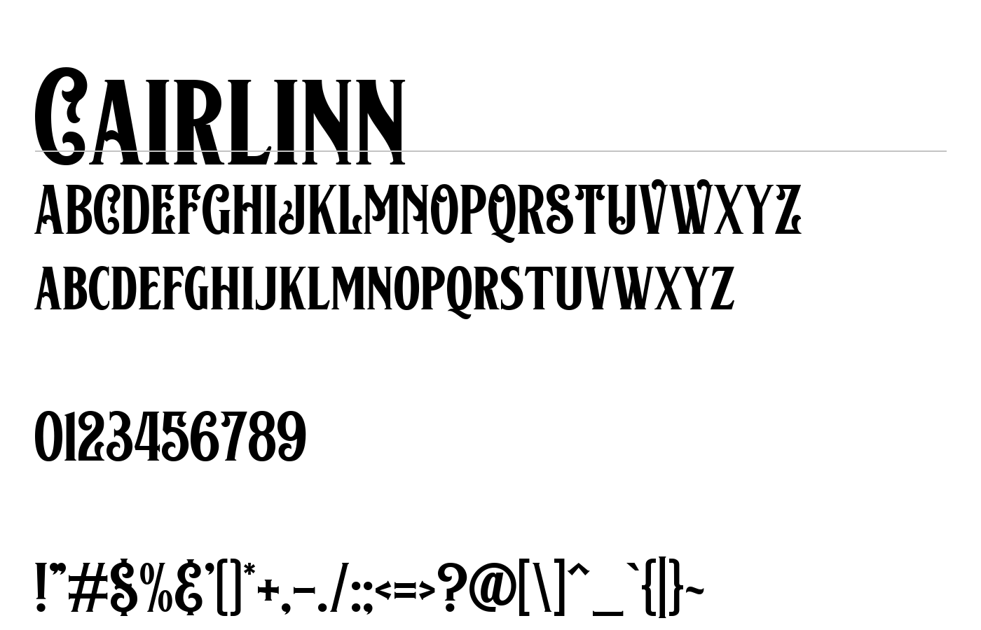Cairlinn Font preview
