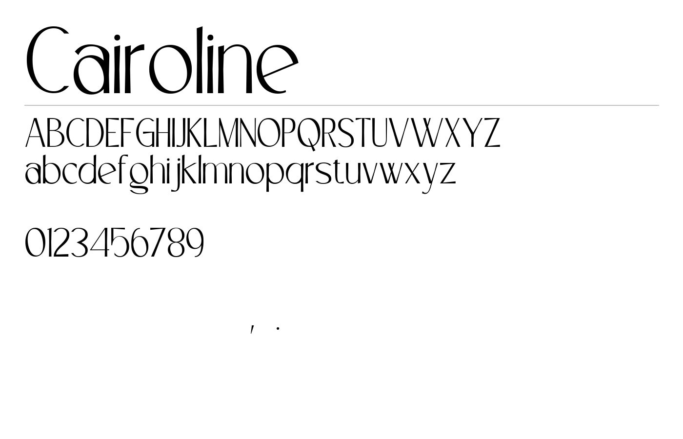Cairoline Font preview