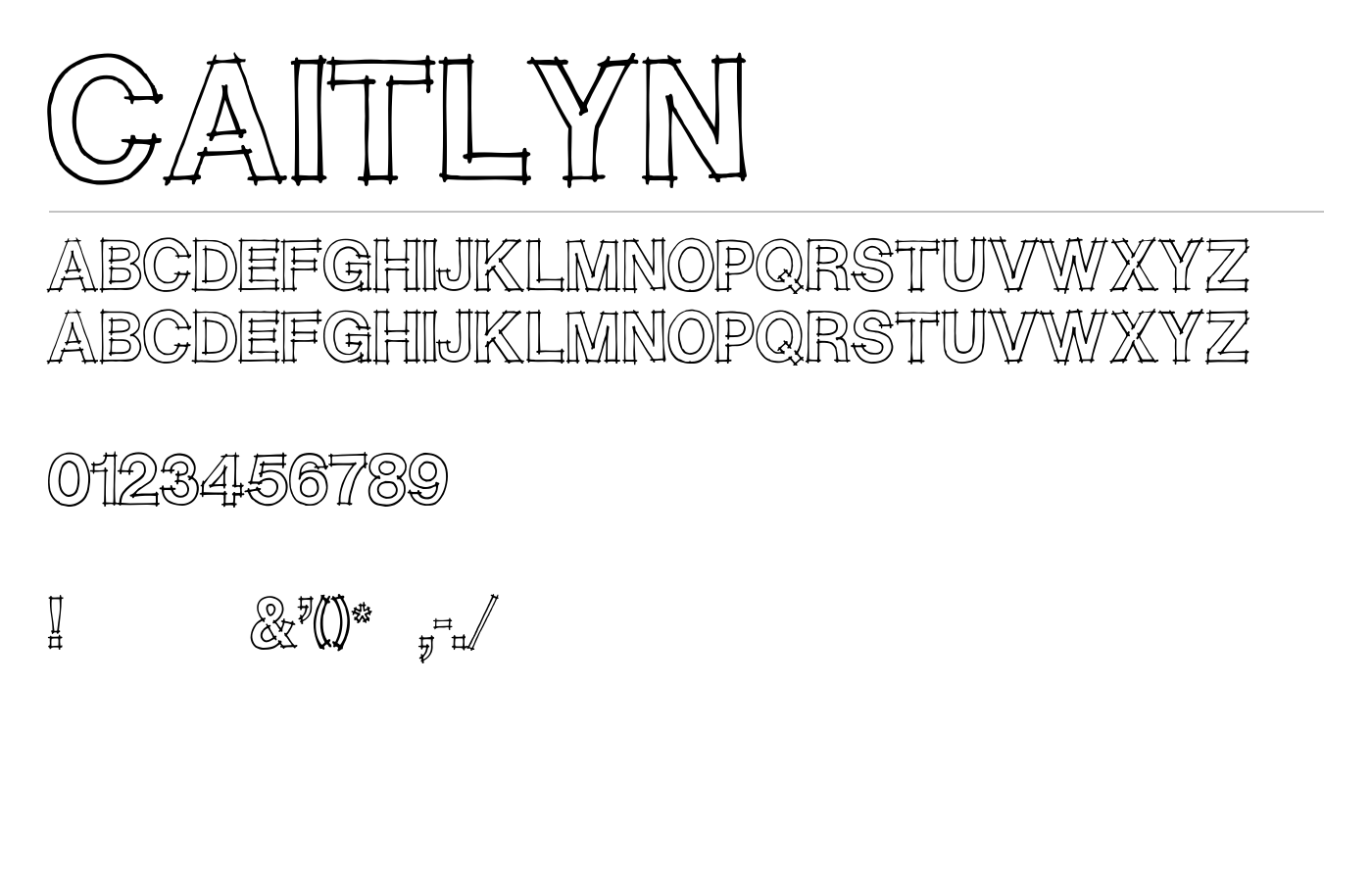 CAITLYN Font preview