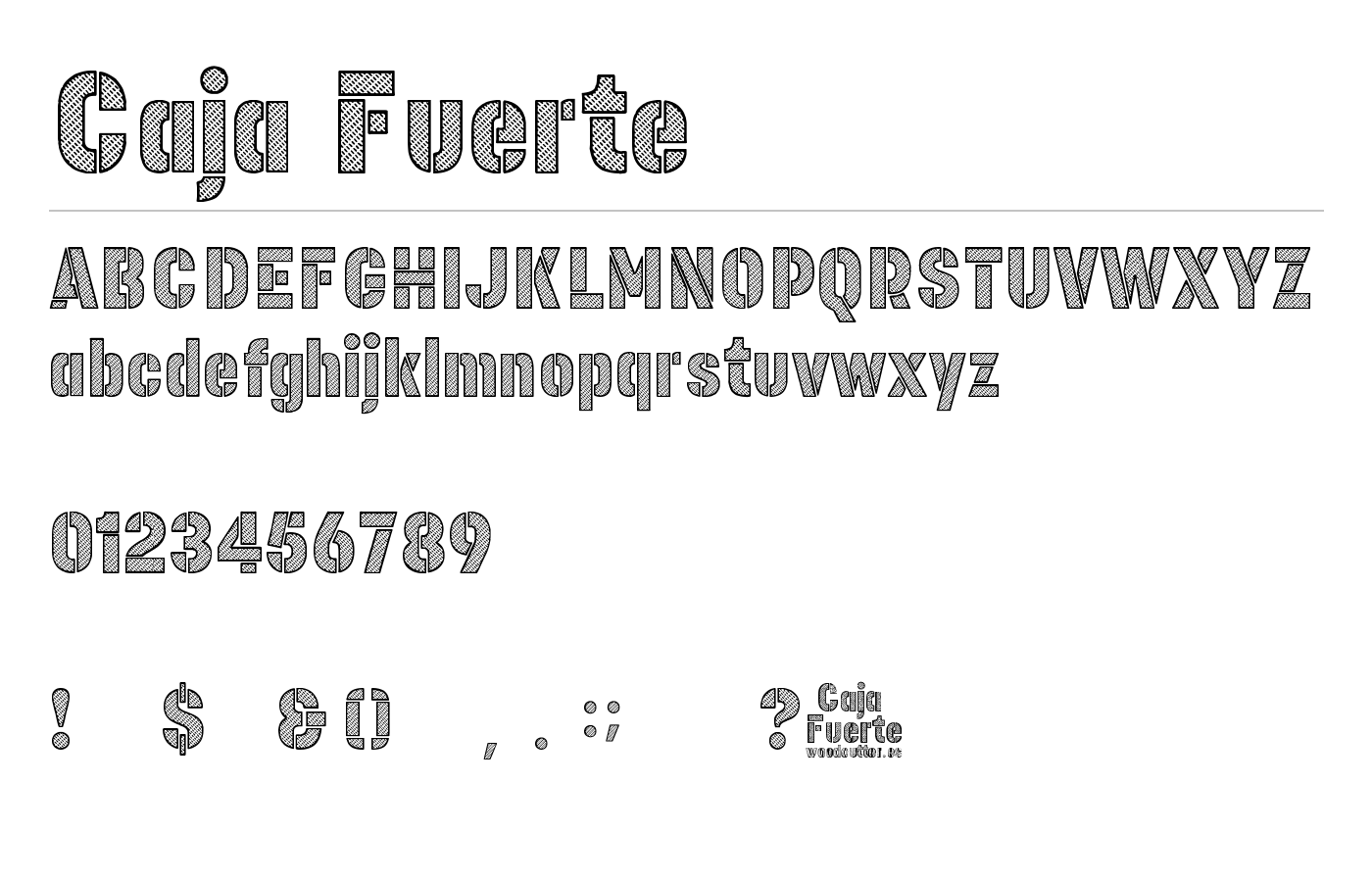 Caja Fuerte Font preview