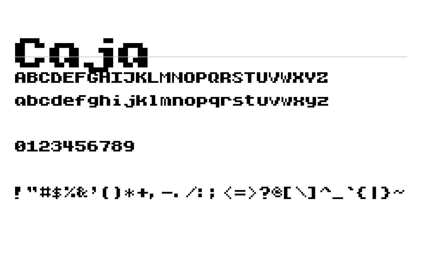 Caja Font preview