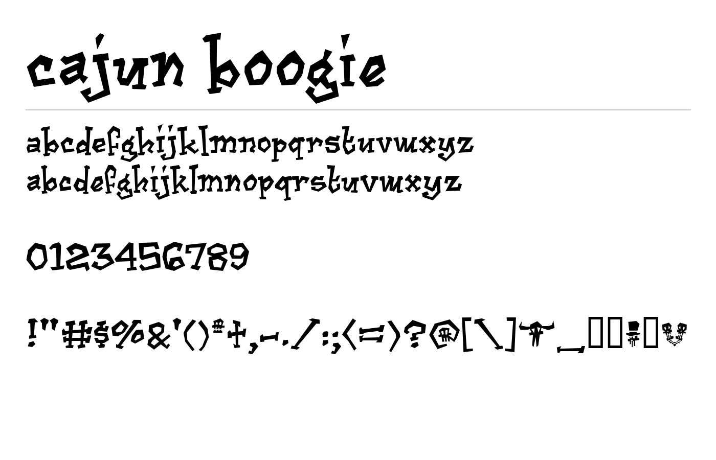 Cajun Boogie Font preview