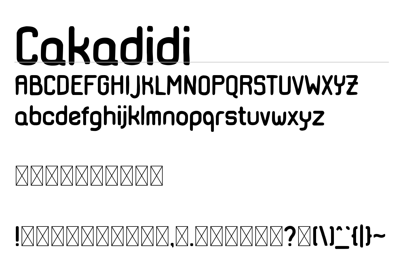 Cakadidi Font preview