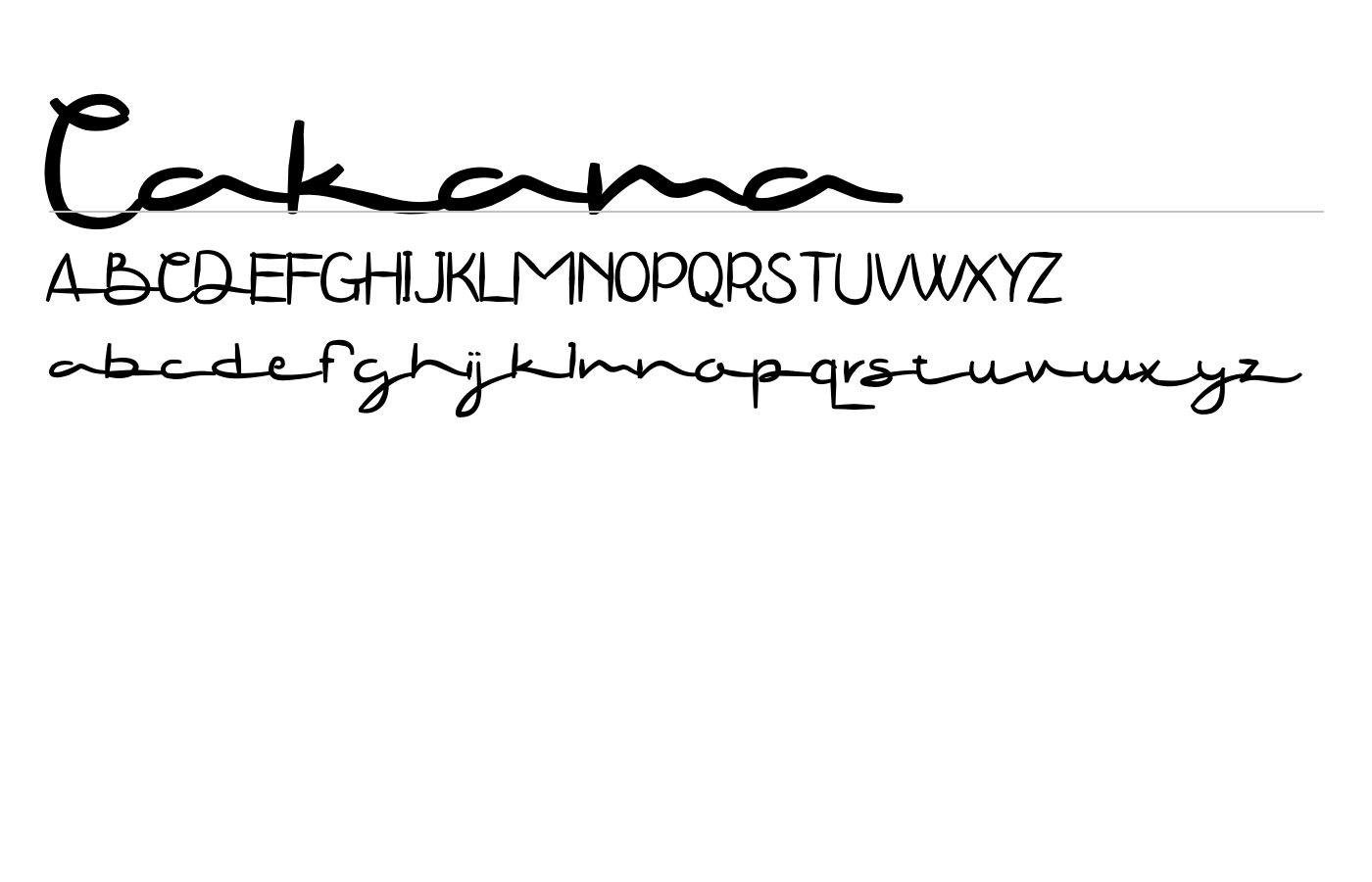 Cakama Font preview