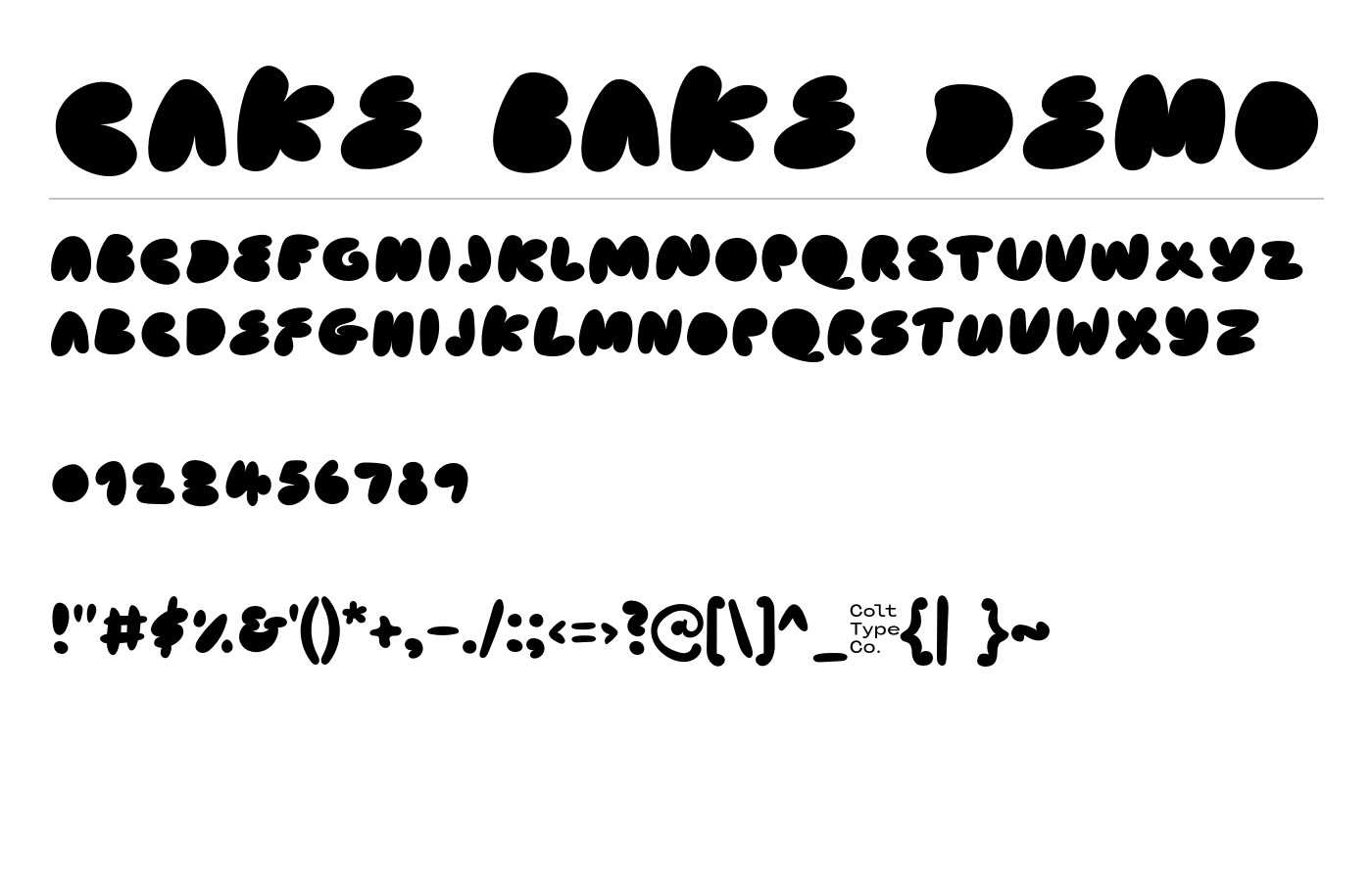 Cake Bake Font preview
