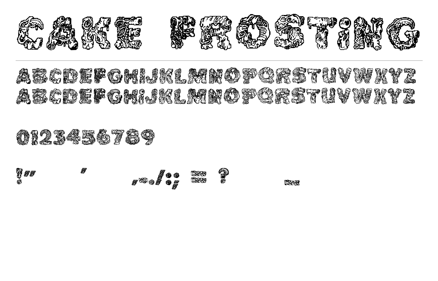 Cake Frosting Font preview