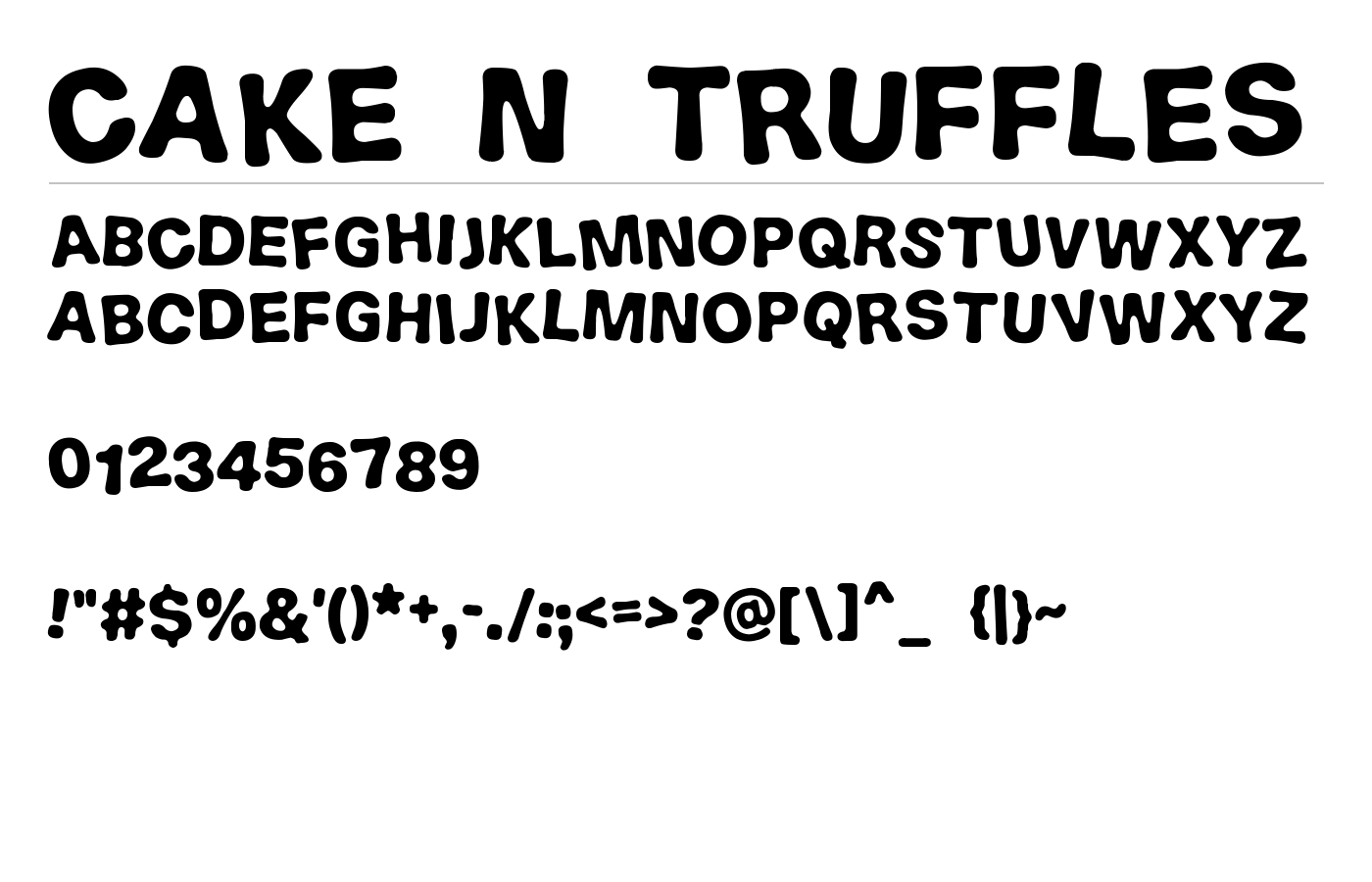 Cake n Truffles Font preview