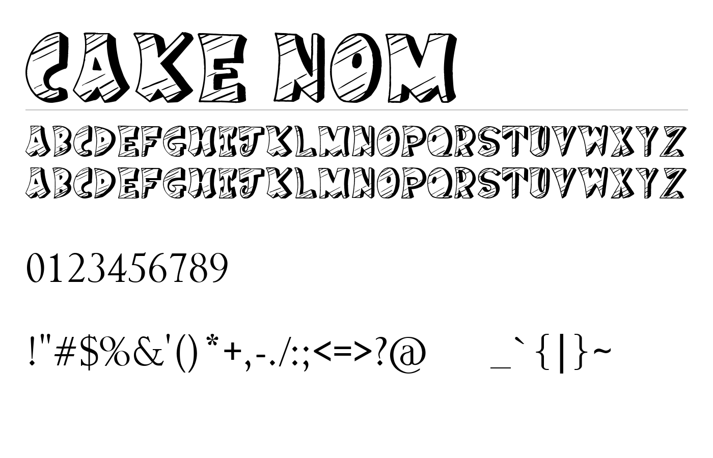 Cake Nom Font preview