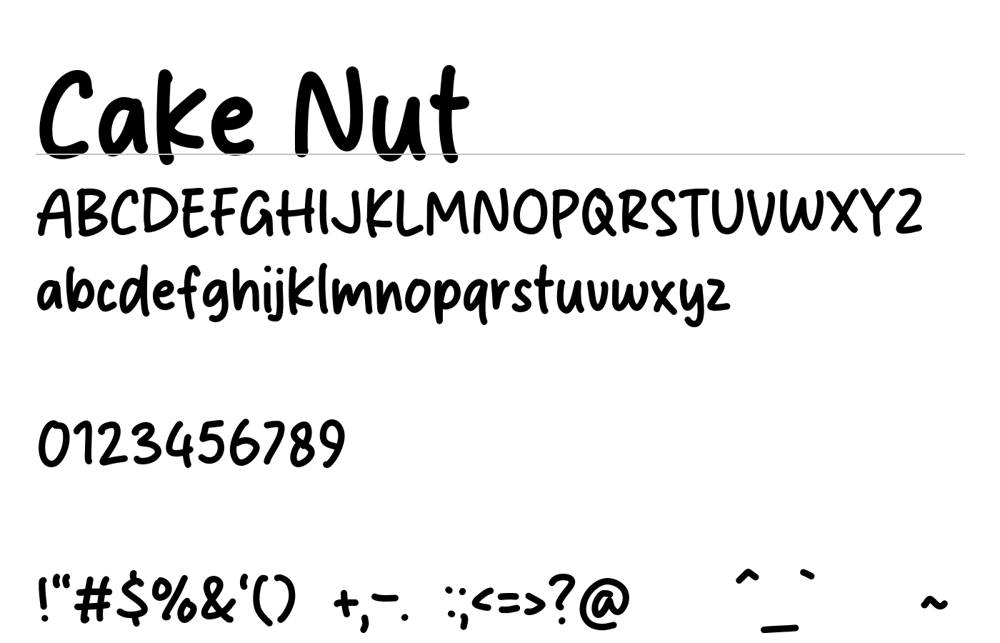 Cake Nut Font preview