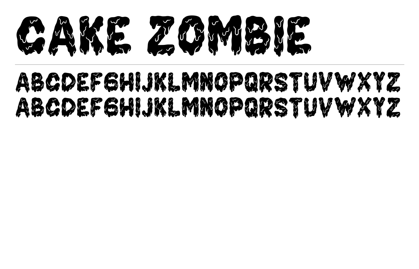 Cake Zombie Font preview