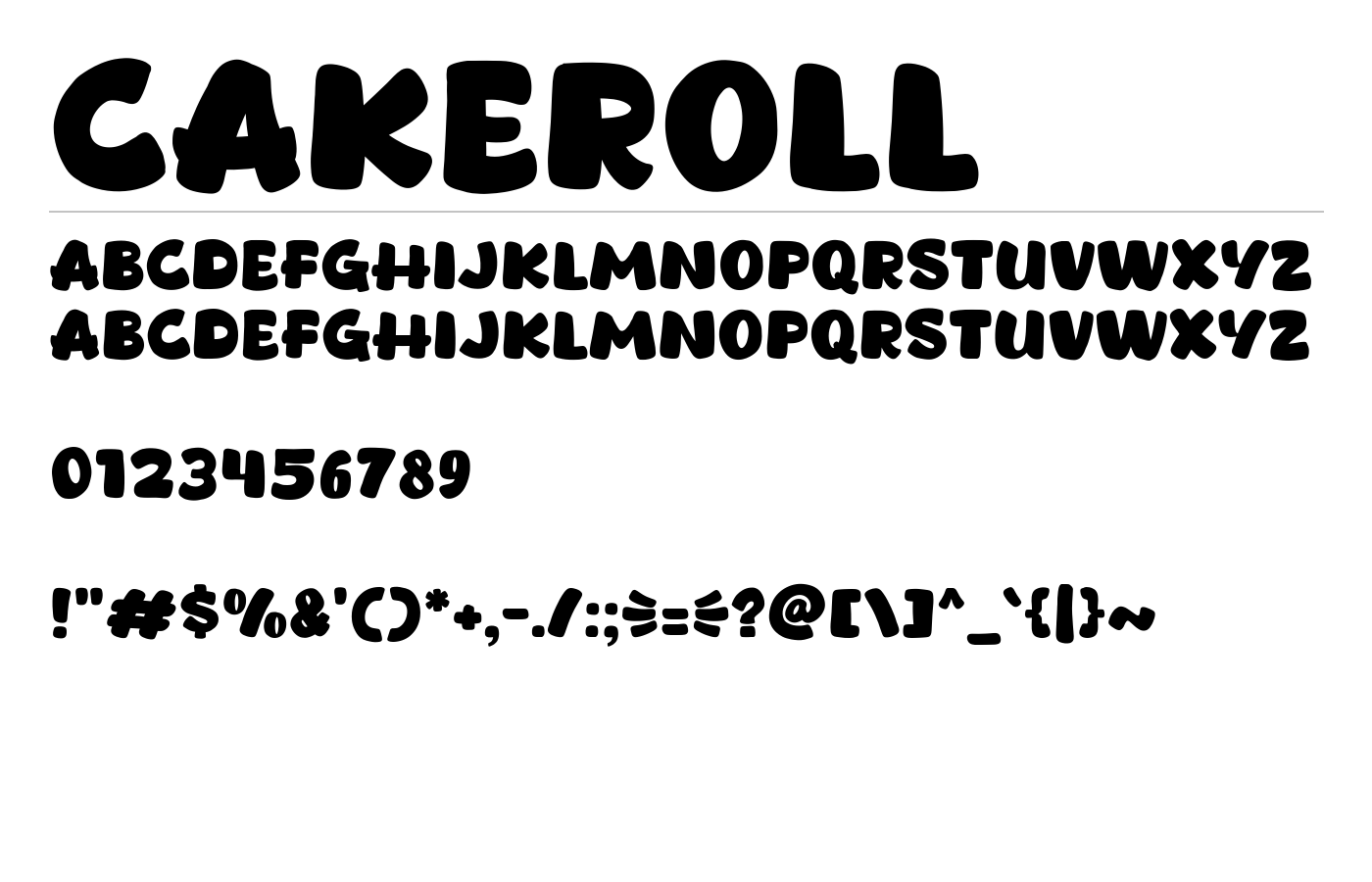 Cakeroll Font preview