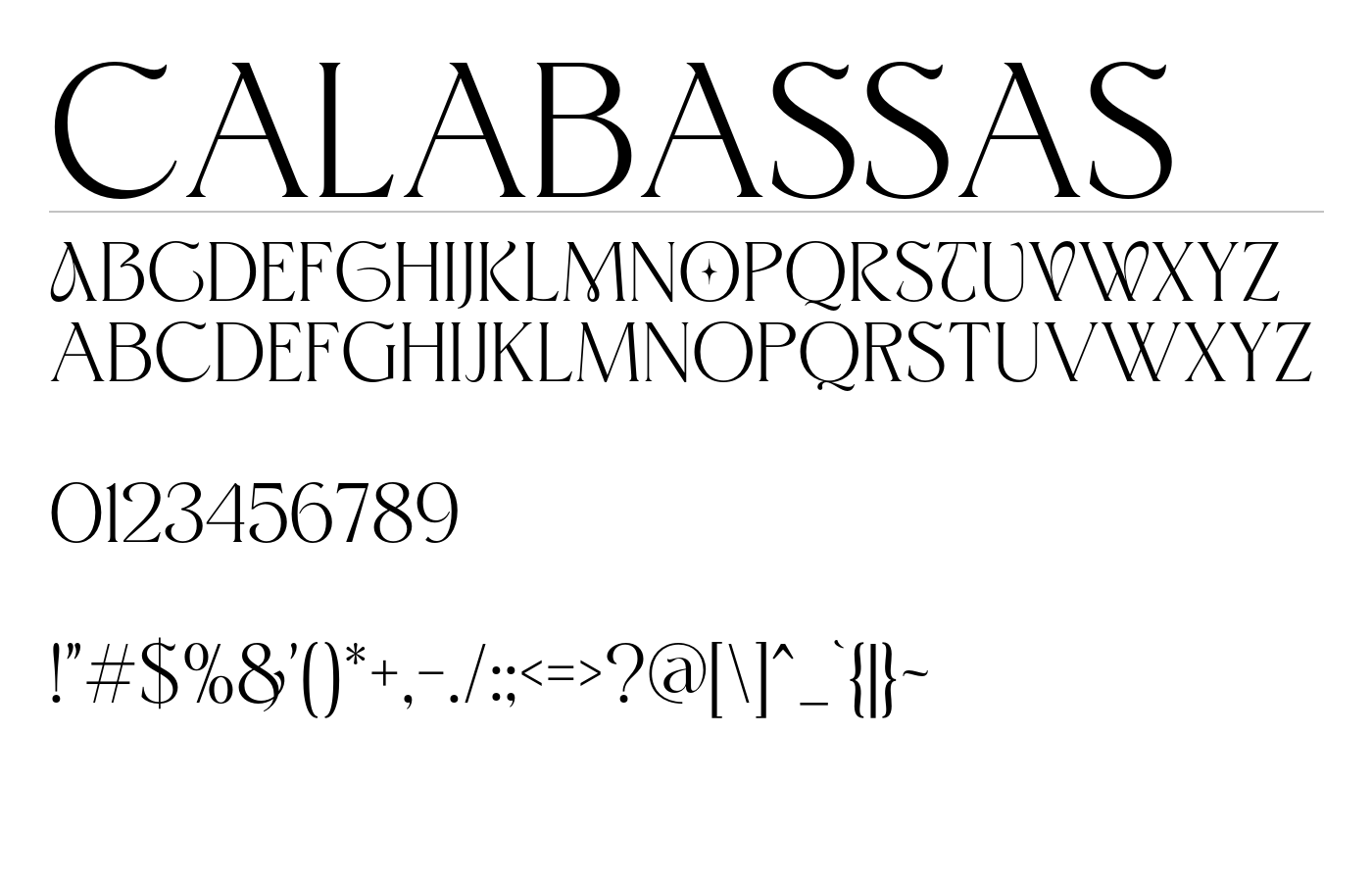 calabassas Font preview