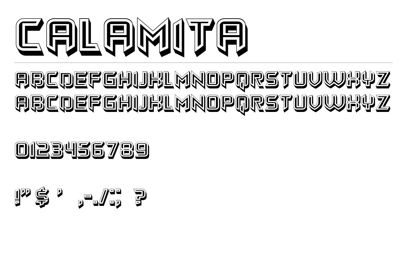 Calamita Font preview