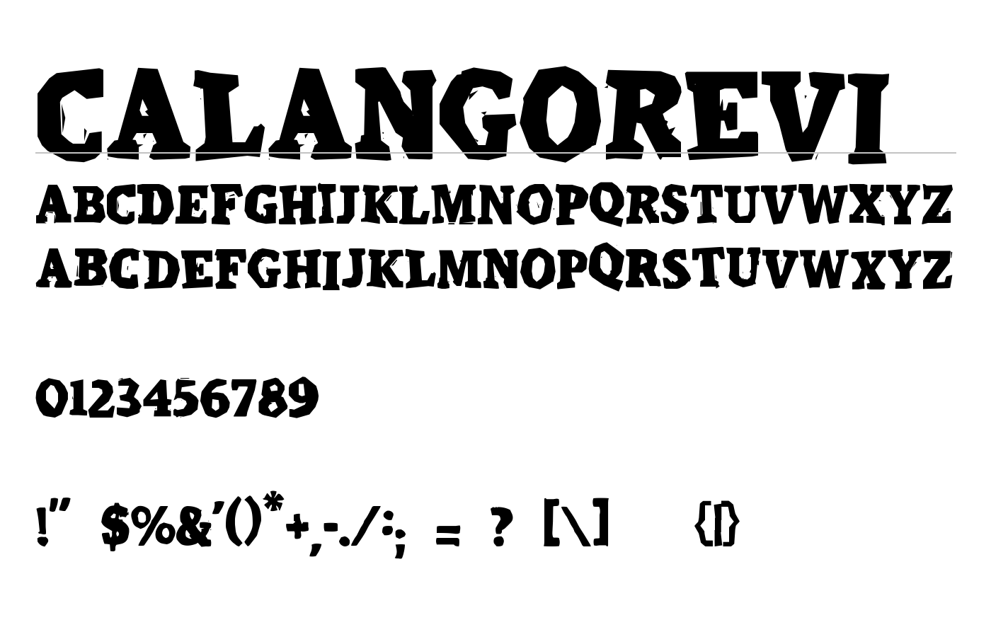 CalangoRevi Font preview