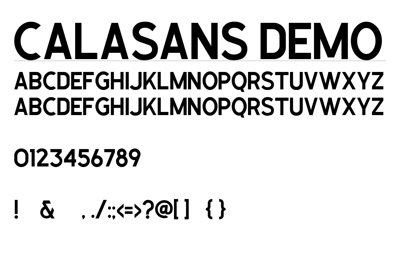 Calasans Font preview
