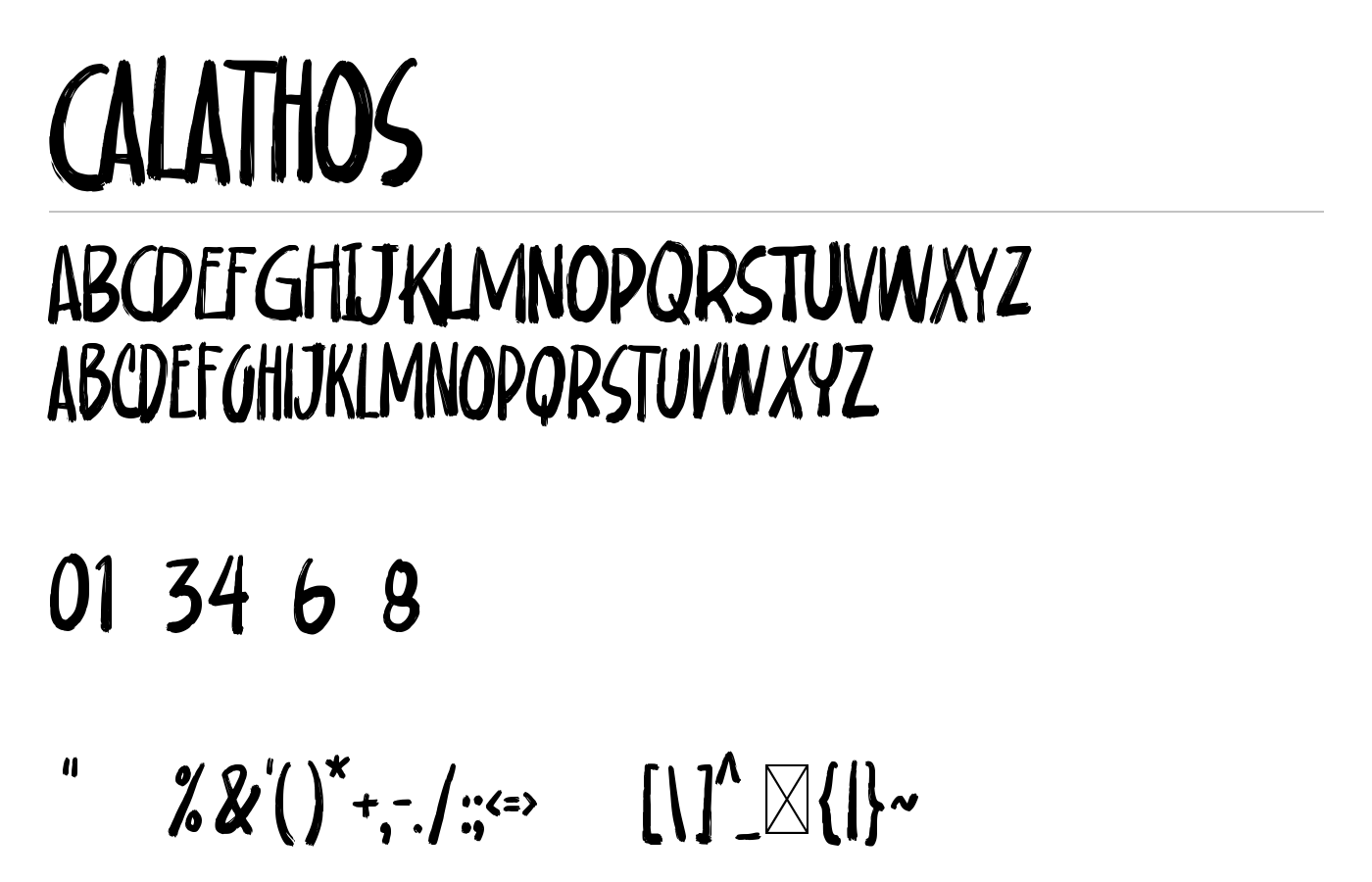 Calathos Font preview