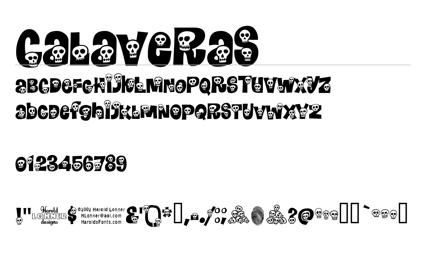 Calaveras Font preview