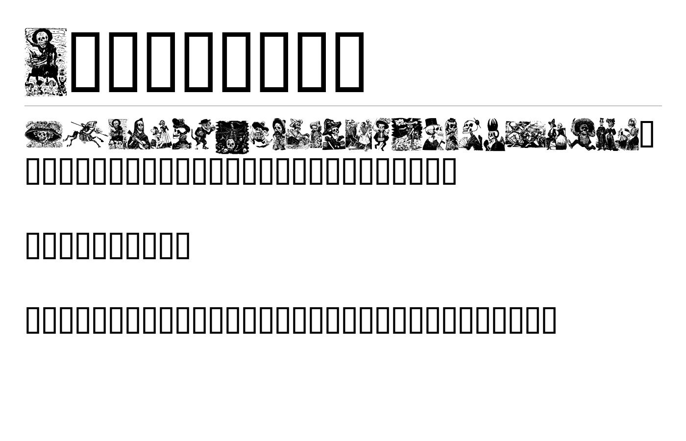 Calaveras 323 Font preview