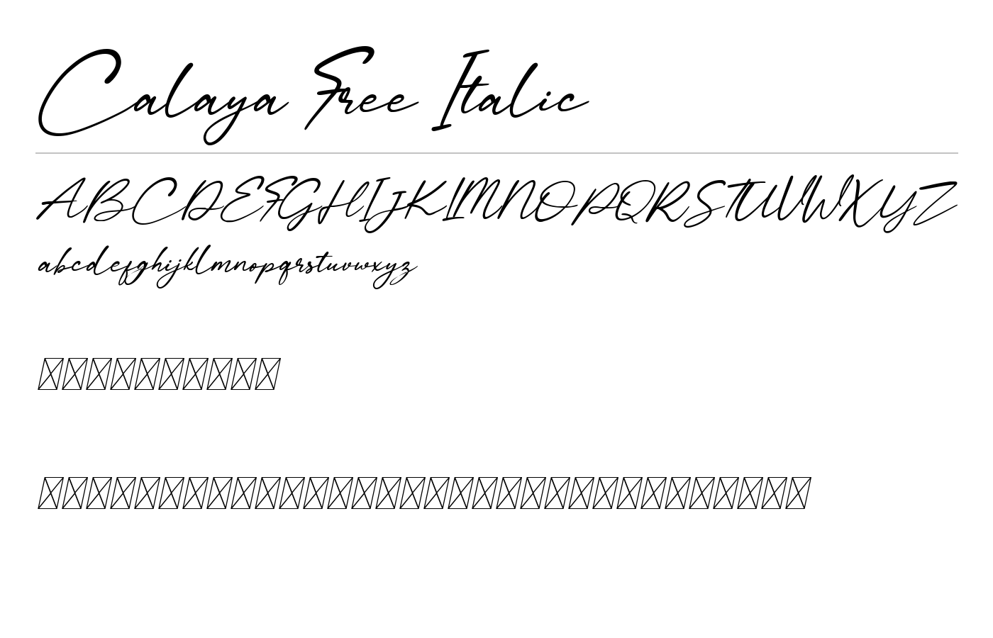 Calaya Free Font preview