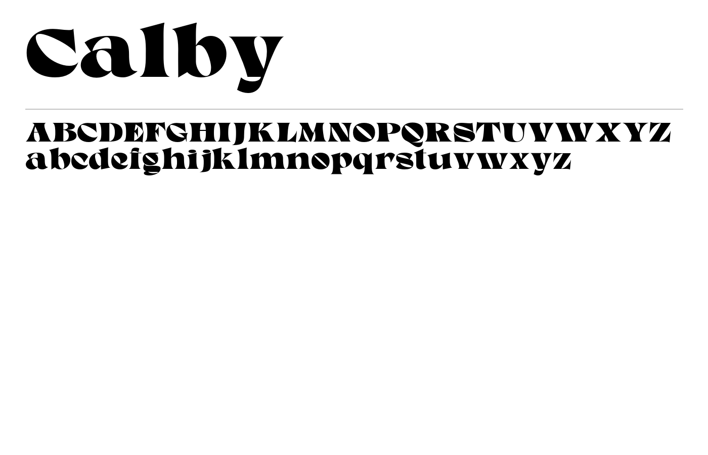 Calby Font preview