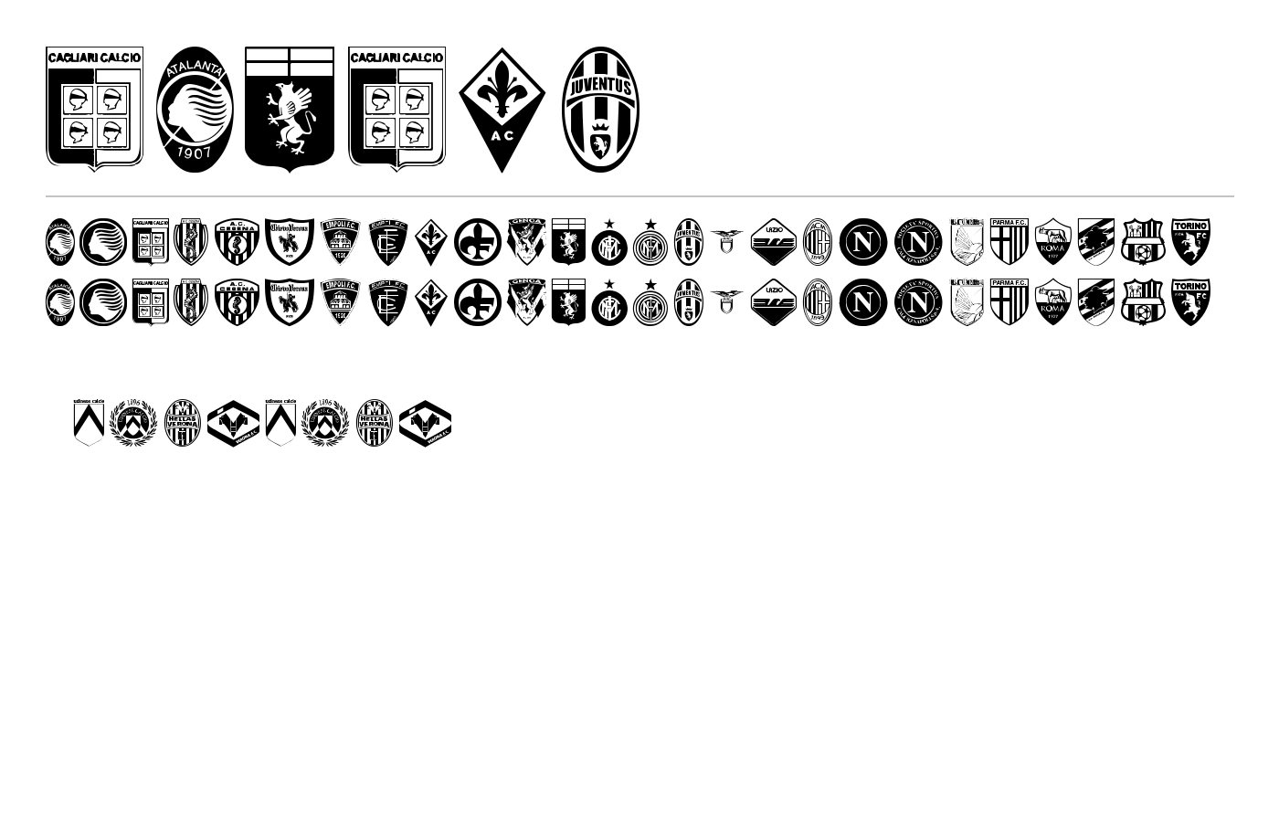 Calcio Font preview