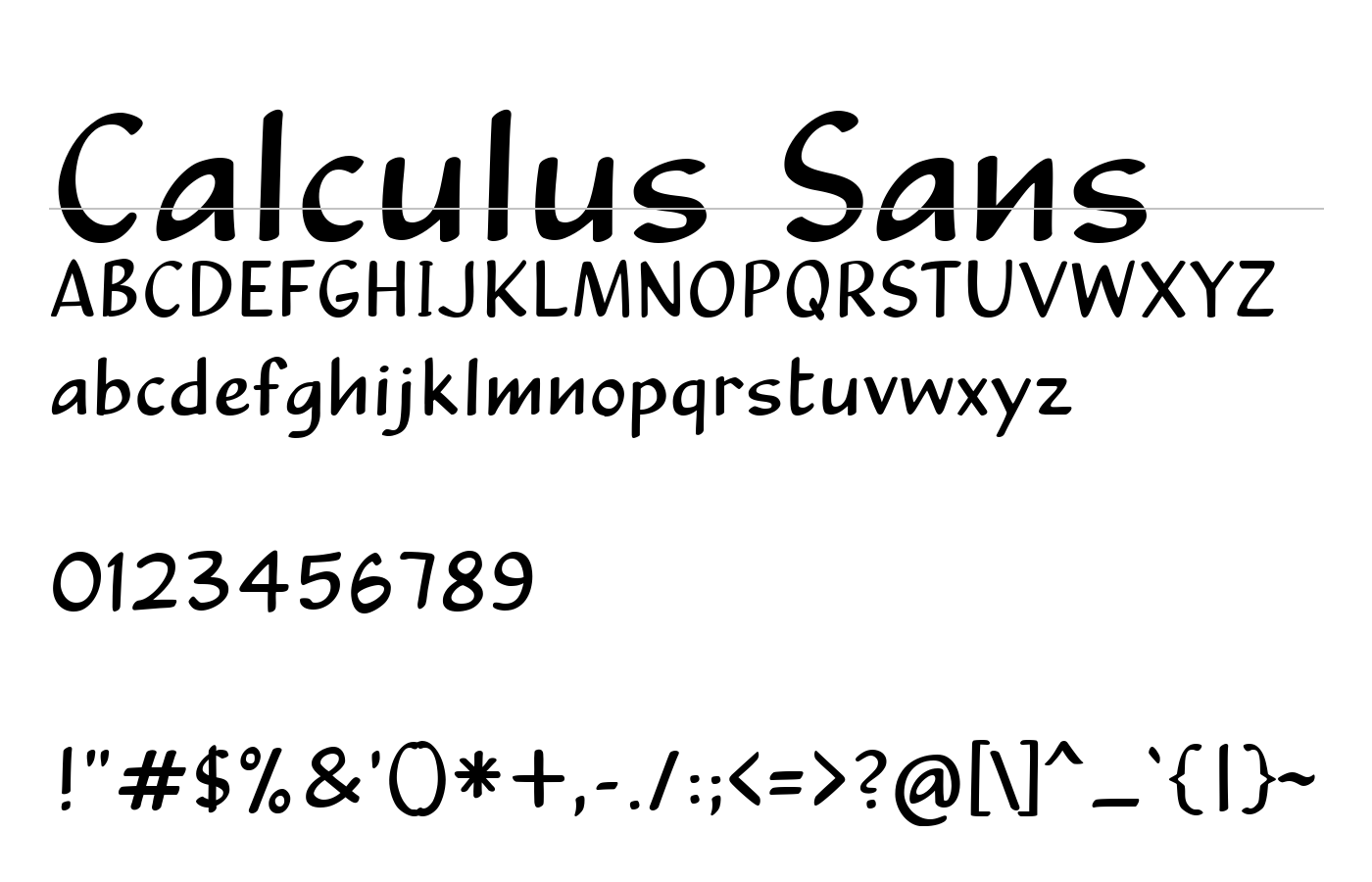 Calculus Sans Font preview
