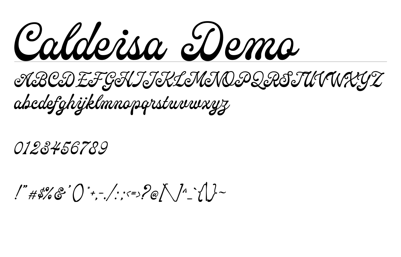 Caldeisa Demo Font preview
