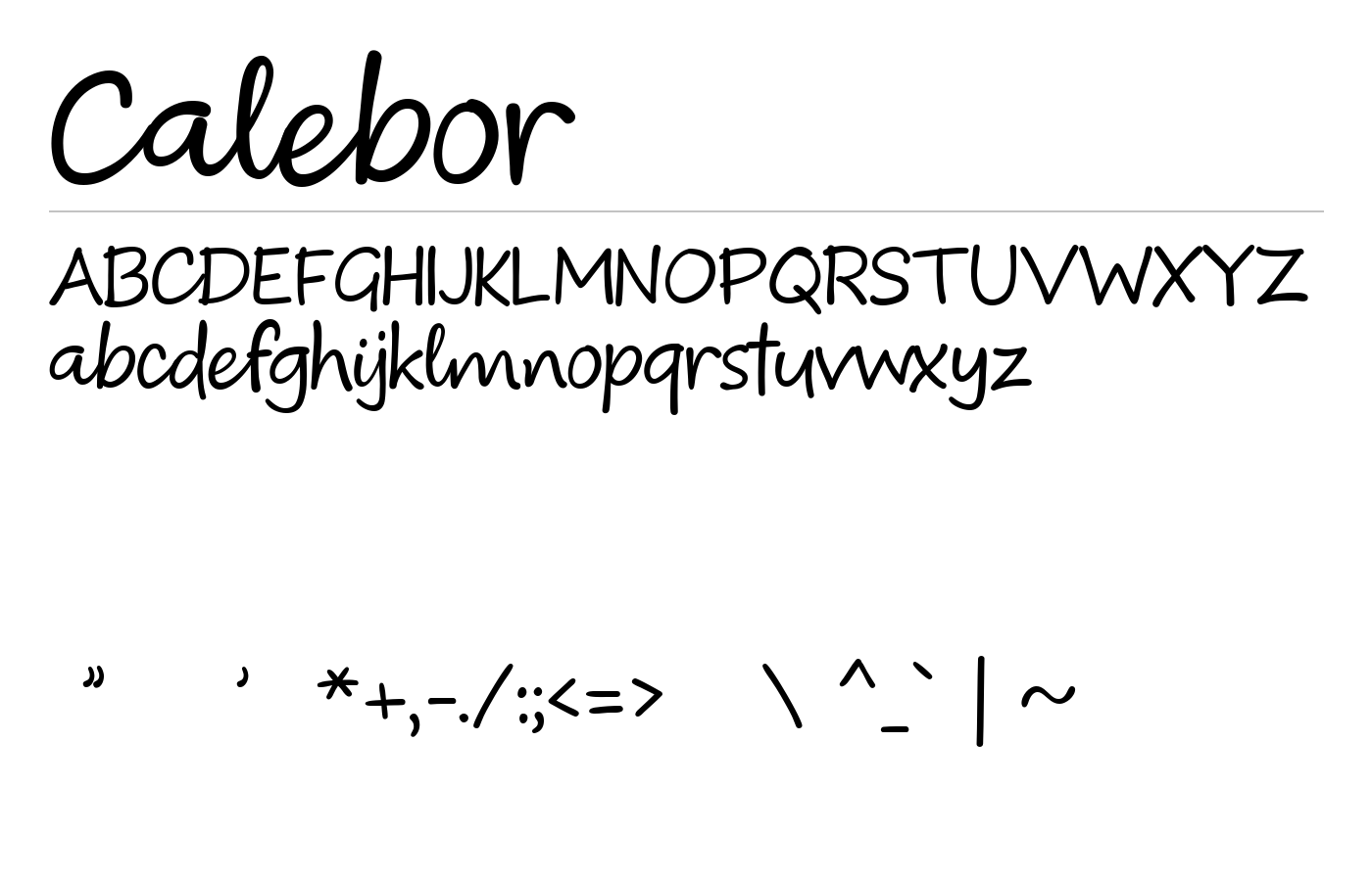Calebor Font preview