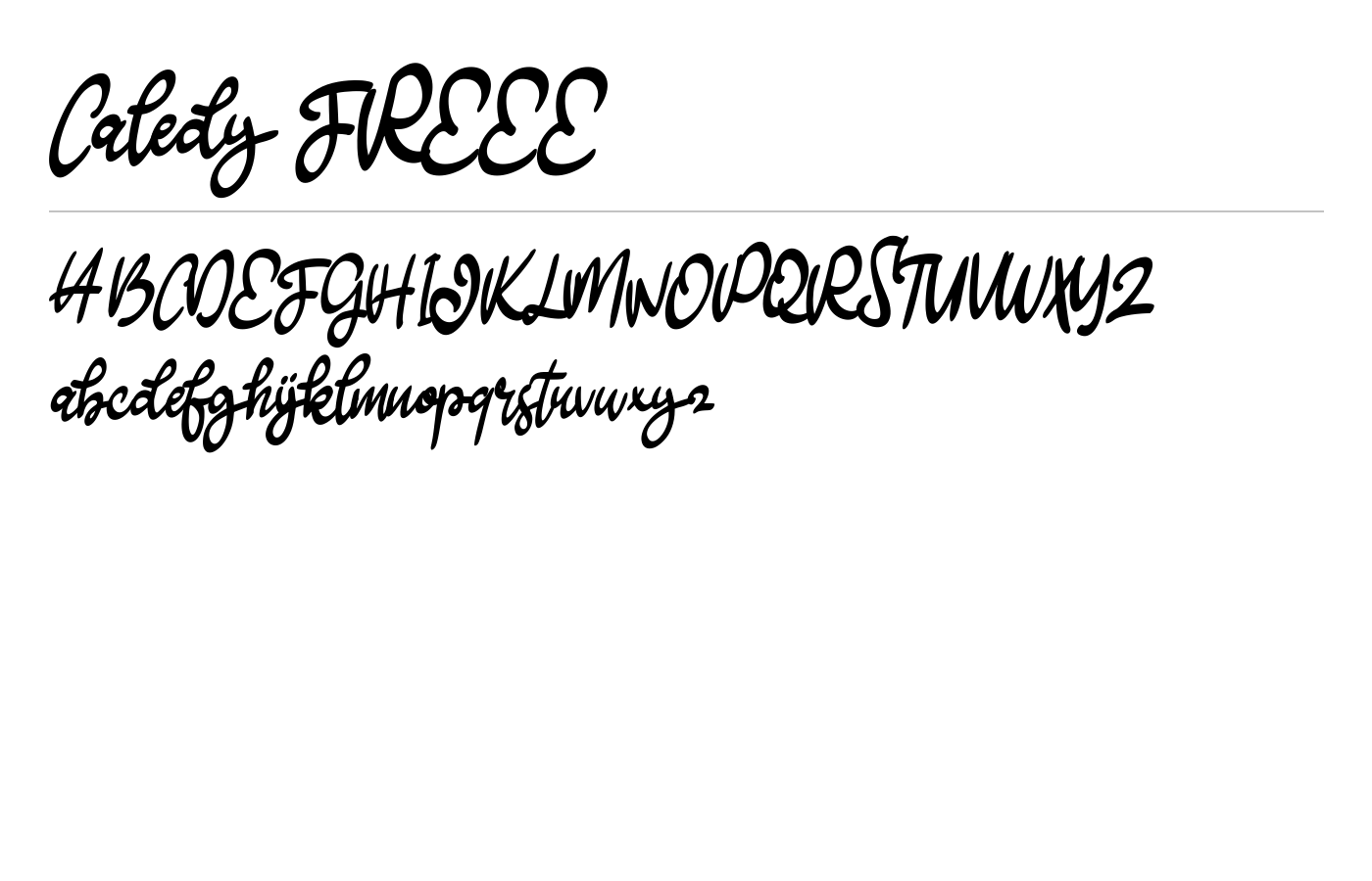 Caledy FREEE Font preview