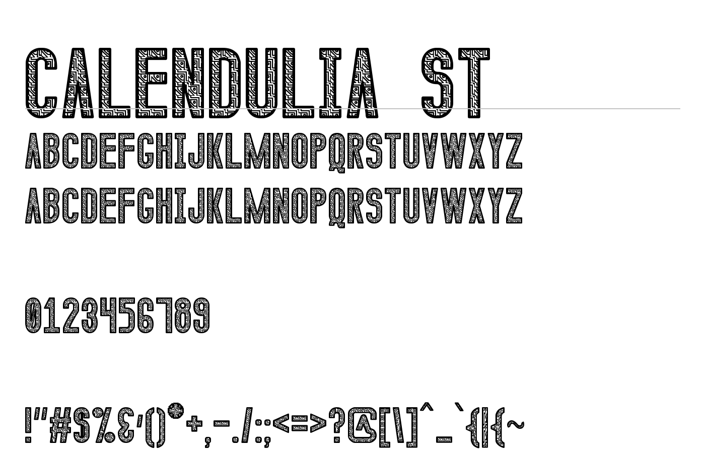 Calendulia St Font preview