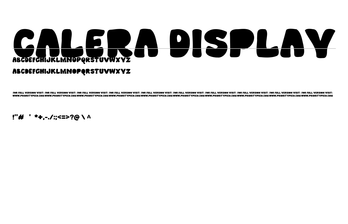 Calera Display Font preview