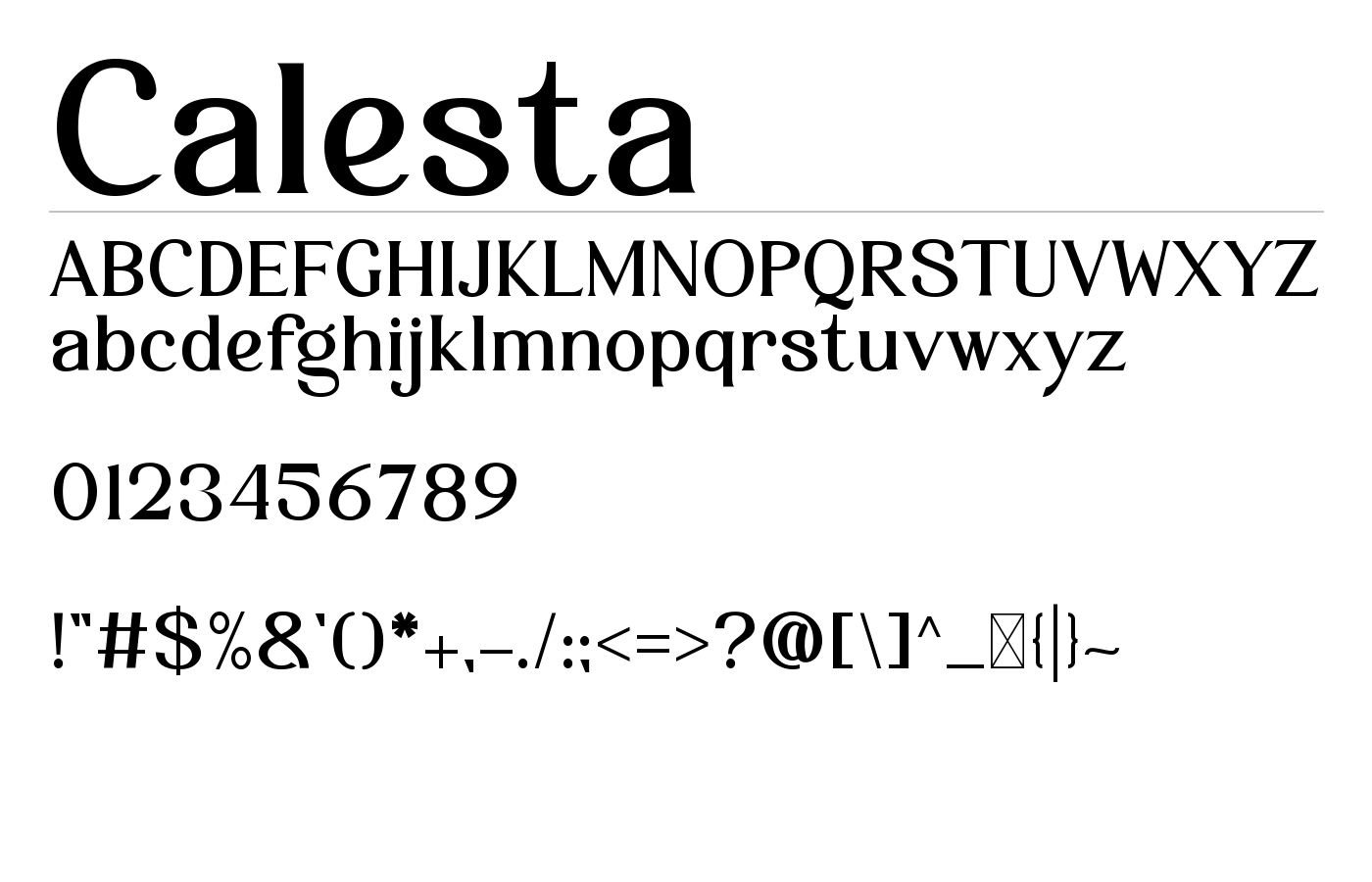 Calesta Font preview