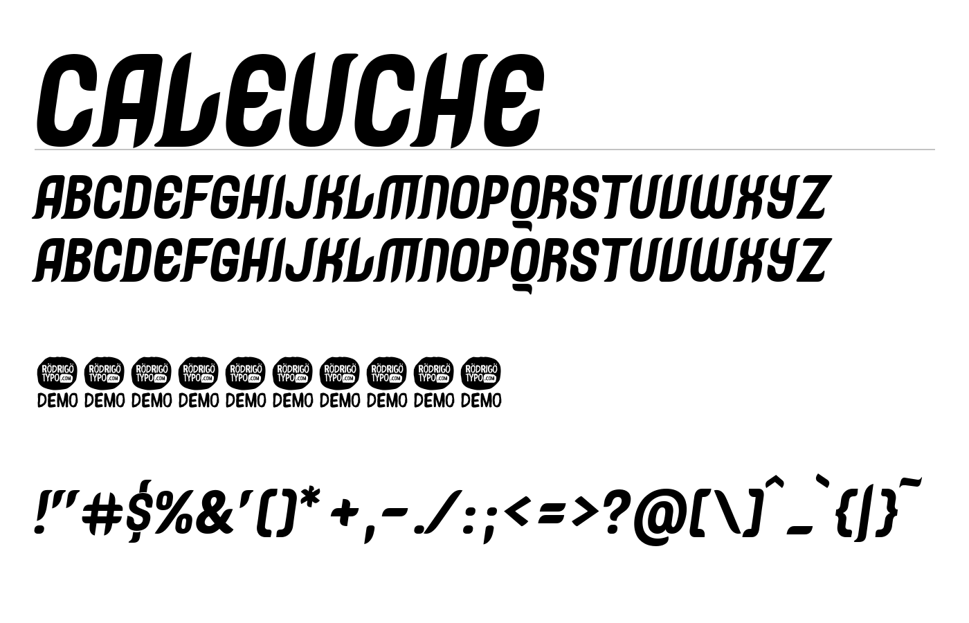 Caleuche Font preview