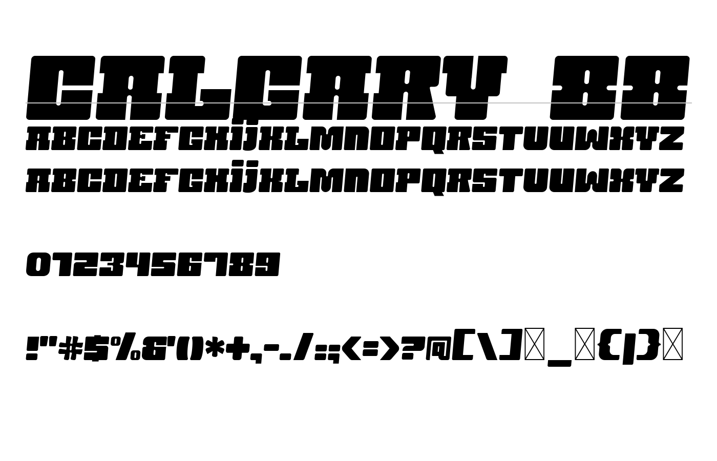 Calgary 88 Font preview