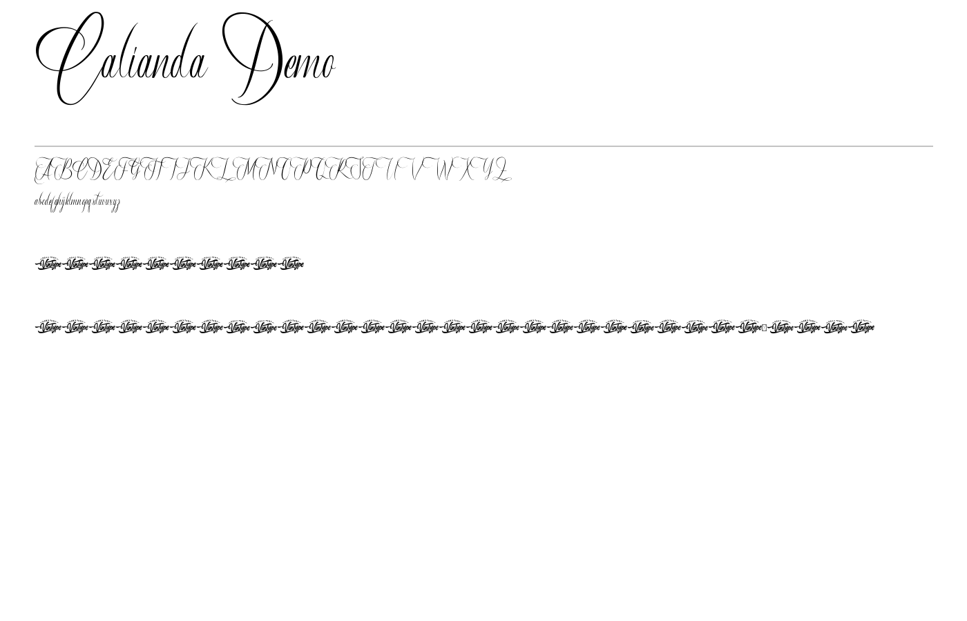 Calianda Demo Font preview