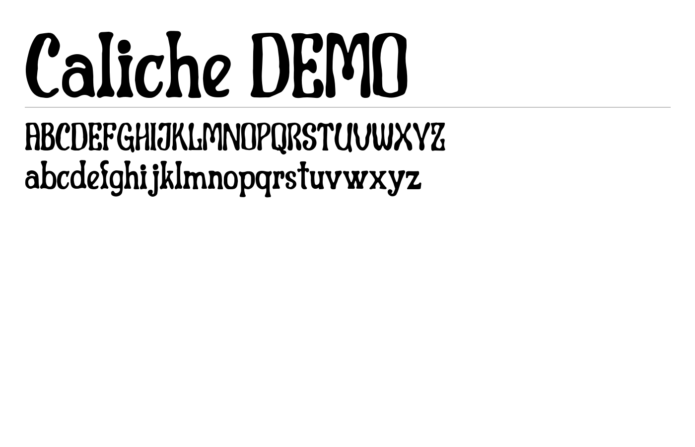 Caliche DEMO Font preview