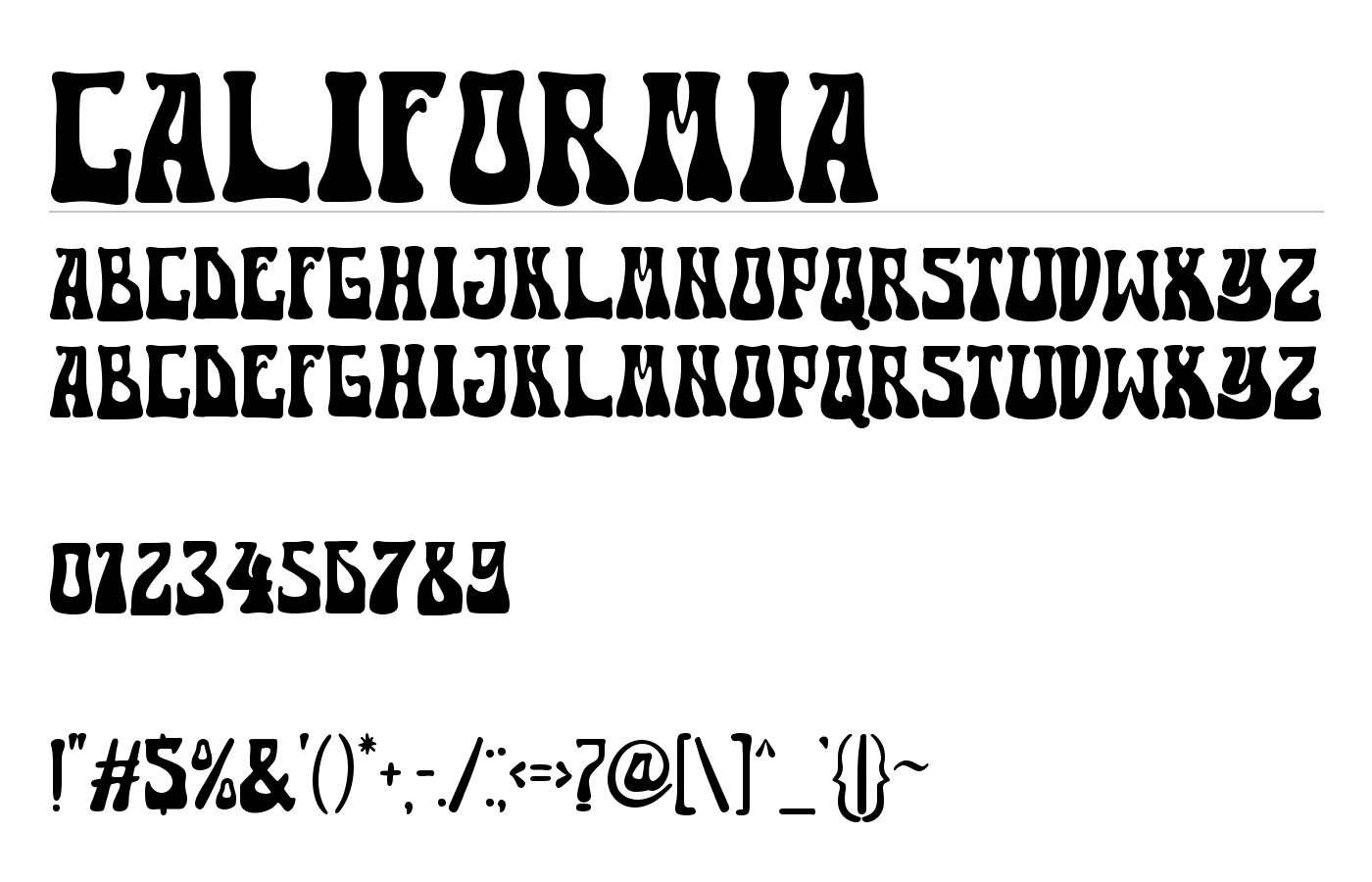 Califormia Font preview
