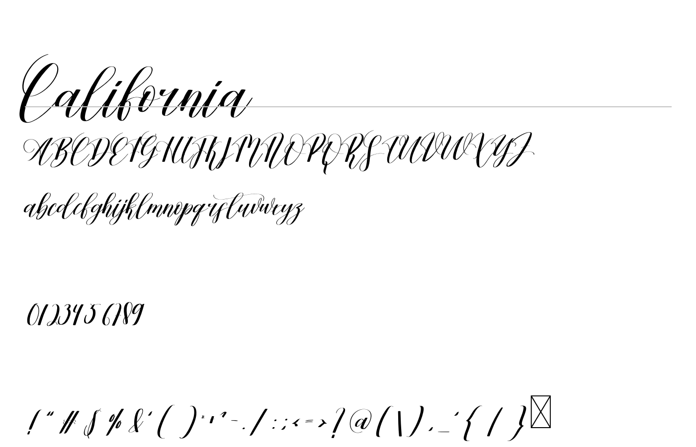 California Font preview